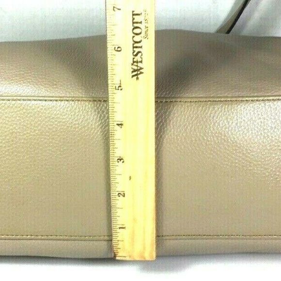 Tignanello Large Beige Leather Satchel Shoulder Bag - Picture 6 of 8